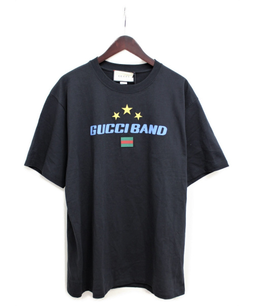 GUCCI（グッチ）GUCCI (グッチ) 20SS GUCCI BAND Tシャツ ブラック サイズ:Lの古着・服飾アイテム