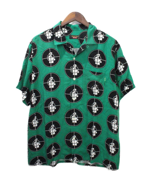 SUPREME（シュプリーム）Supreme × UNDERCOVER (シュプリーム × アンダーカバー) 18SS Public Enemy Rayon Shirt グリーン サイズ:Sの古着・服飾アイテム