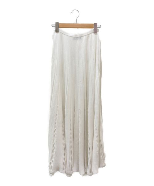 DRAWER（ドゥロワー）DRAWER (ドゥロワー) コットンレーススカート ホワイト サイズ:FREEの古着・服飾アイテム