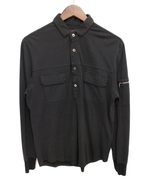 UNDERCOVERISM（アンダーカバーイズム）UNDERCOVERISM (アンダーカバーイズム) ドットプリントポロシャツ ブラック サイズ:2の古着・服飾アイテム