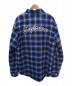 SUPREME（シュプリーム）の古着「Arc Logo Quilted Flannel Shirt」｜ブルー×ブラック