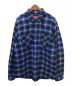 SUPREME (シュプリーム) Arc Logo Quilted Flannel Shirt ブルー×ブラック サイズ:XL：19800円