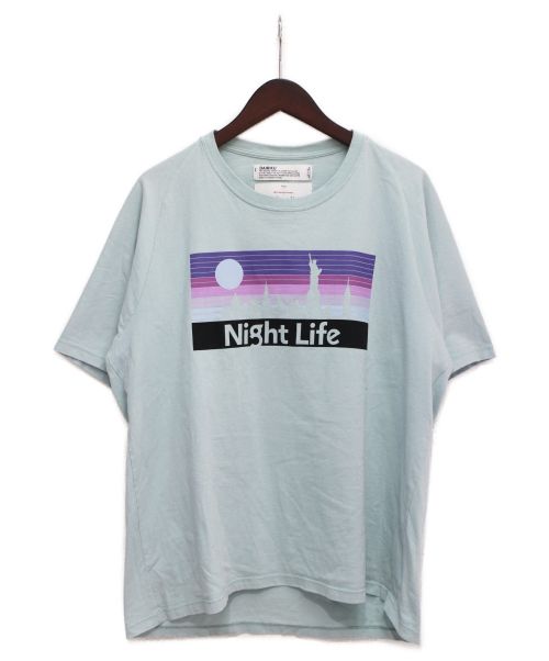 DAIRIKU（ダイリク）DAIRIKU (ダイリク) Night LifeプリントTシャツ スカイブルー サイズ:Mの古着・服飾アイテム