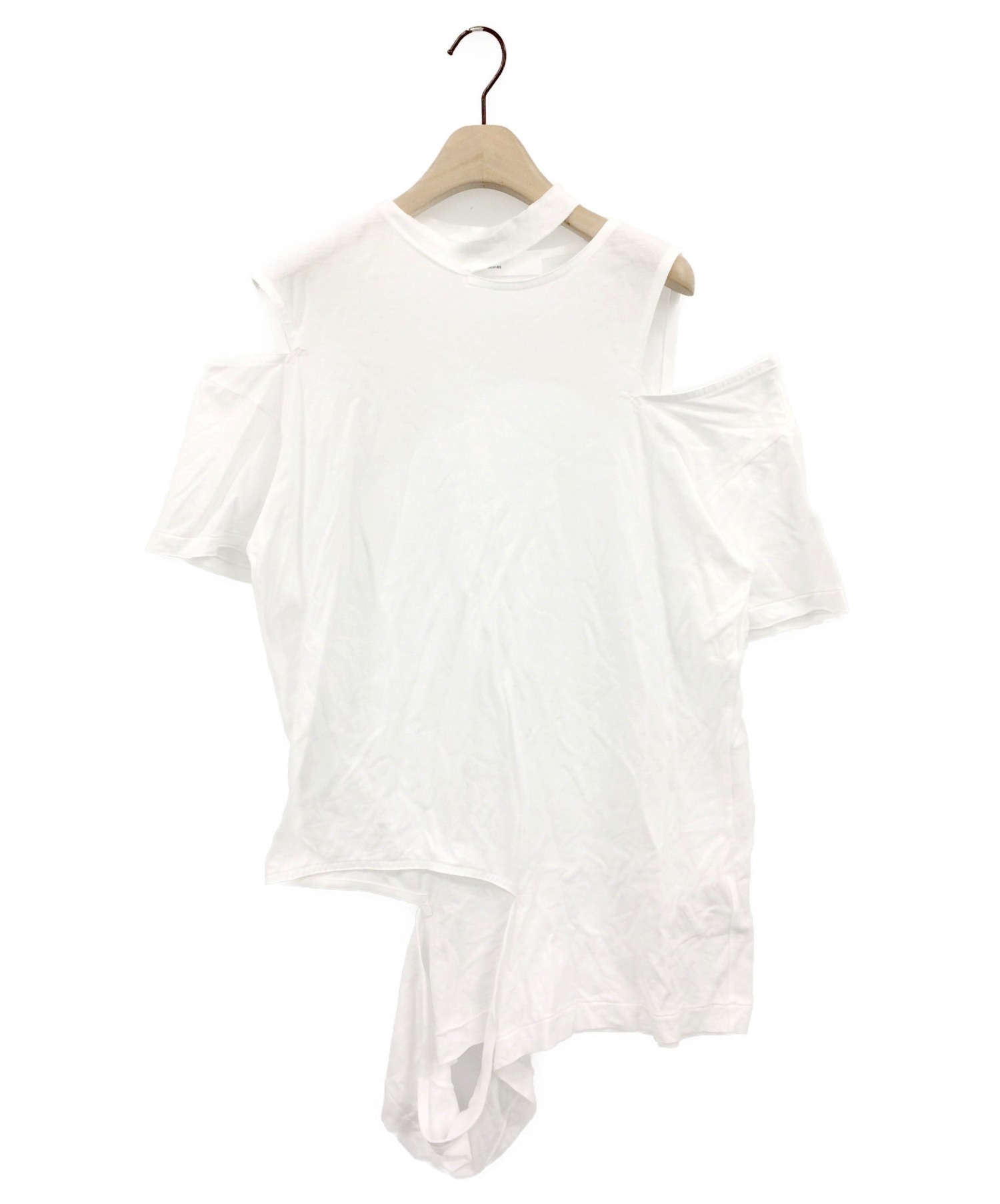 TOGA ARCHIVES (トーガアーカイブス) カットアウトTシャツ ホワイト サイズ:36