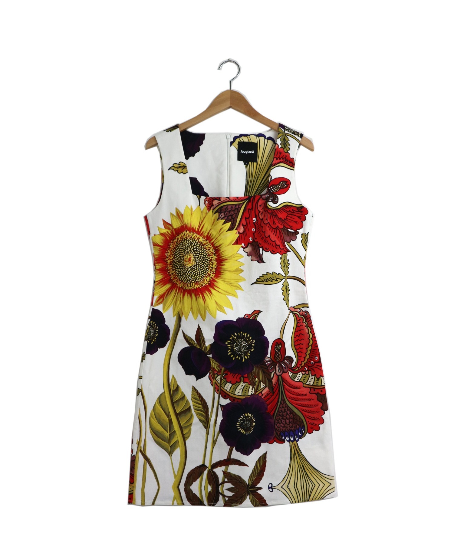 中古 古着通販 Desigual デシグアル マキシプリントスリムショートワンピース ホワイト サイズ L 21swvwb3 21ss ブランド 古着通販 トレファク公式 Trefac Fashion