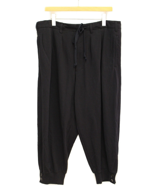 GROUND Y（グラウンドワイ）GROUND Y (グランドワイ) ヘムリブバルーンパンツ ブラック サイズ:3の古着・服飾アイテム