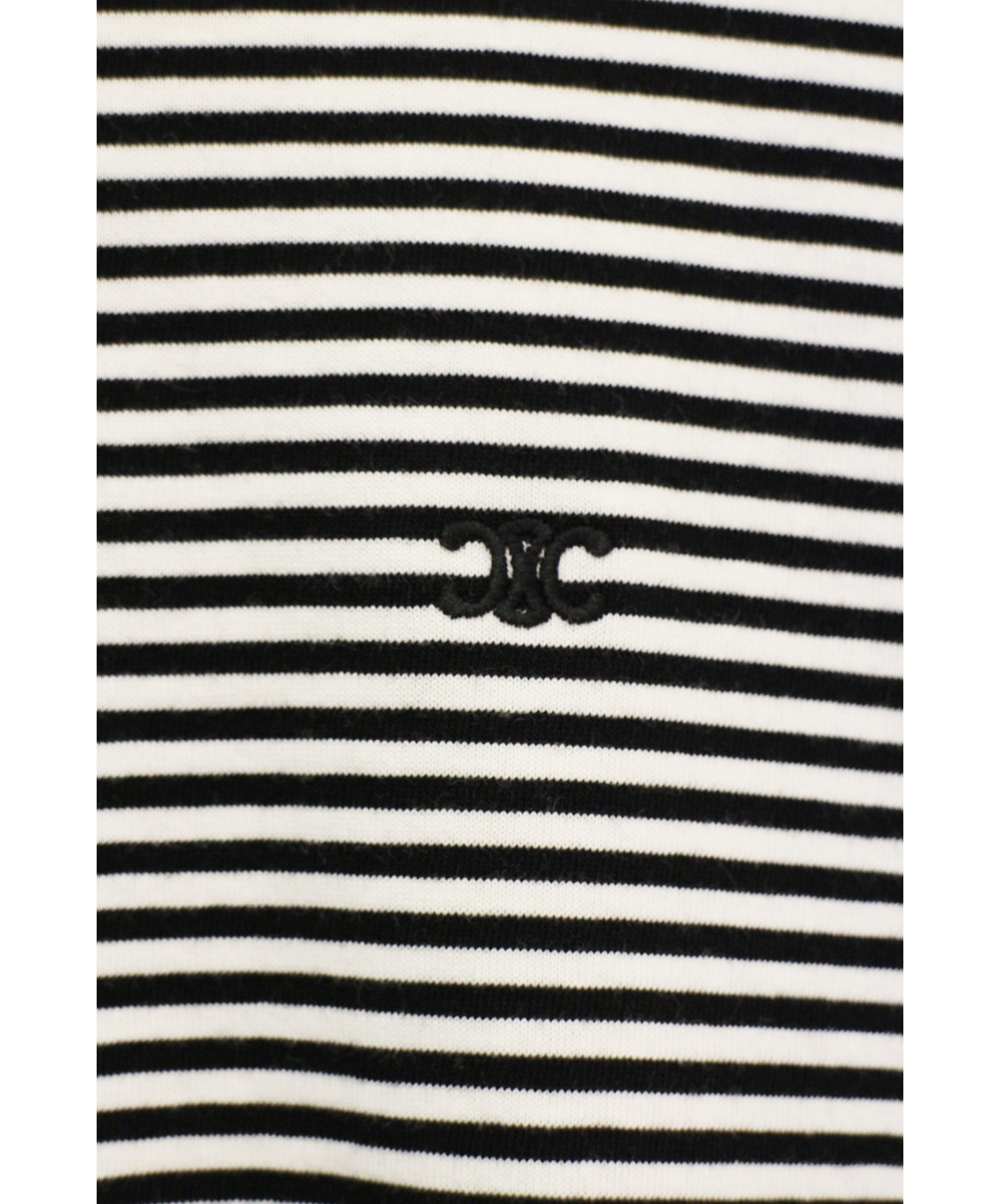 CELINE (セリーヌ) 20SS トリオンフ ボーダーTシャツ ブラック×ホワイト サイズ:L