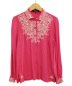 COMME des GARCONS（コムデギャルソン）の古着「刺繍シルクシャツ」｜ピンク