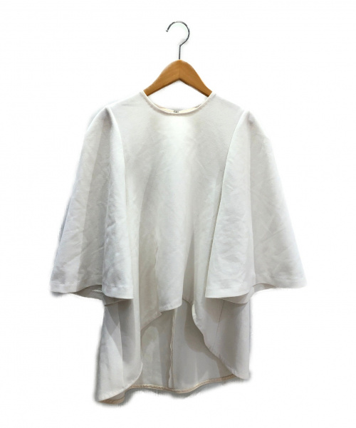 ENFOLD（エンフォルド）ENFOLD (エンフォルド) ダブルクロス1ベススリーブプルオーバーカットソー ホワイト サイズ:38の古着・服飾アイテム