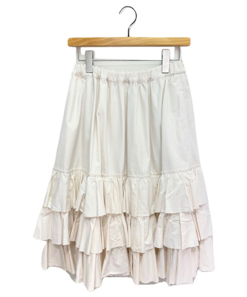 COMME des GARCONS（コムデギャルソン）COMME des GARCONS (コムデギャルソン) ボリュームティアードスカート オフホワイト サイズ:XSの古着・服飾アイテム