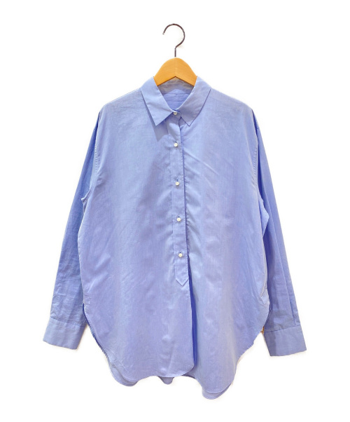 Plage（プラージュ）Plage (プラージュ) R'IAMラウンドヘムシャツ ブルー サイズ:Fの古着・服飾アイテム