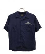 TENDERLOIN（テンダーロイン）の古着「オープンカラーシャツ」｜ネイビー
