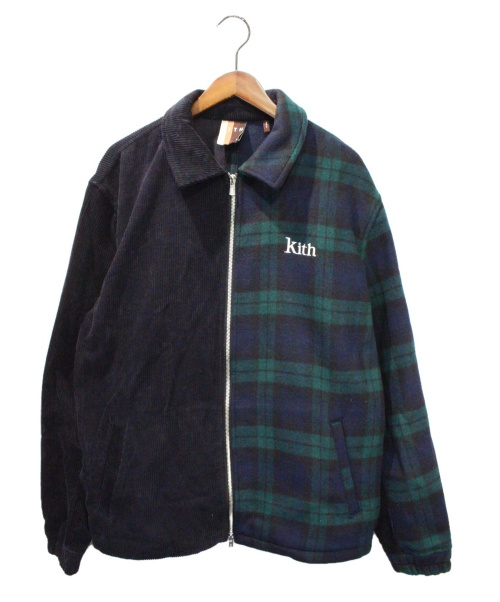 KITH（キス）KITH (キス) Coaches Jacket Blackwatch グリーン×ネイビー サイズ:Mの古着・服飾アイテム