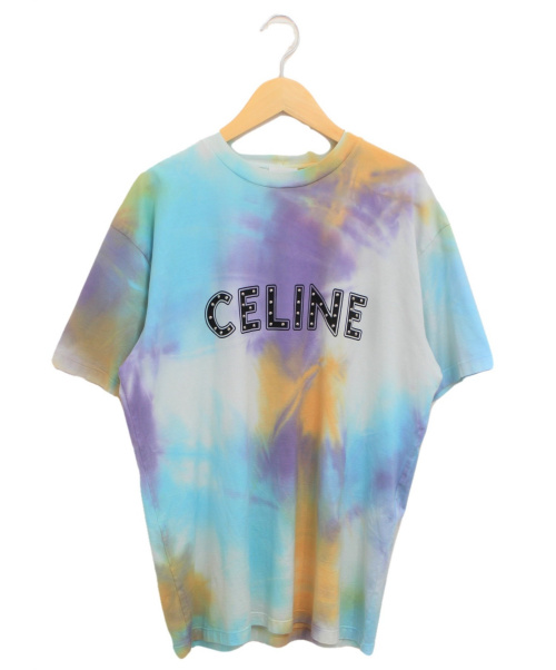 CELINE（セリーヌ）CELINE (セリーヌ) 21SS スタッズ付ルーズTシャツ ブルー×パープル サイズ:Sの古着・服飾アイテム