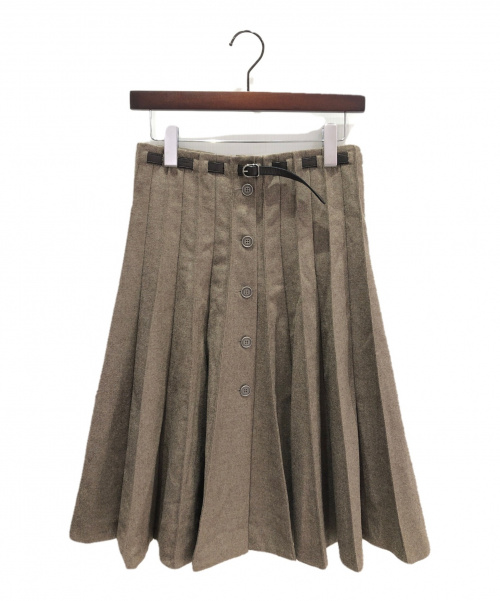 HERMES（エルメス）HERMES (エルメス) ウールプリーツスカート サイズ:34の古着・服飾アイテム