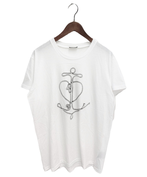 DIOR HOMME（ディオール オム）DIOR HOMME (ディオール オム) ローププリントTシャツ ホワイト サイズ:Lの古着・服飾アイテム