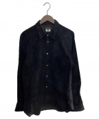 COMME des GARCONS HOMME PLUSコムデギャルソンオムプリュス）の古着「ピッグレザーシャツ」｜ブラック