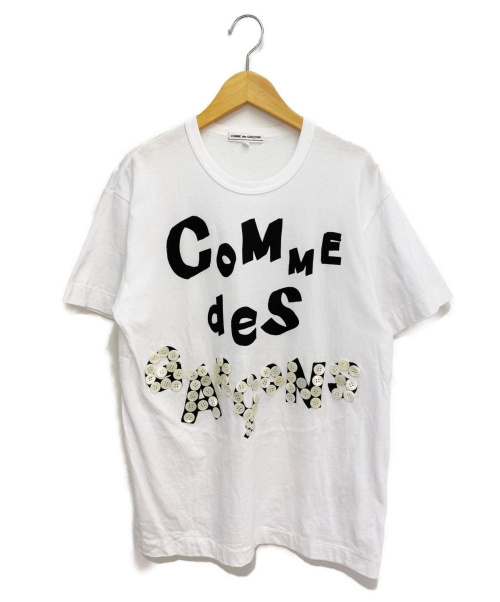COMME des GARCONS（コムデギャルソン）COMME des GARCONS (コムデギャルソン) ボタン装飾Tシャツ ホワイト サイズ:Lの古着・服飾アイテム