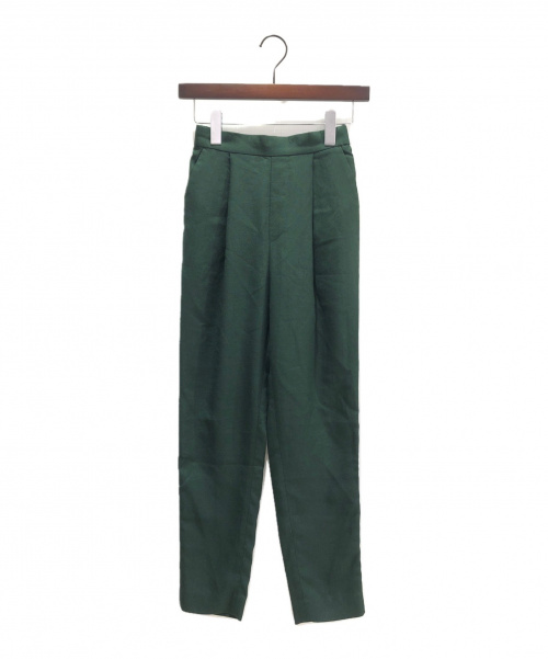 ENFOLD（エンフォルド）ENFOLD (エンフォルド) リネンライクゴムジョッパーズパンツ ダークグリーン サイズ:34の古着・服飾アイテム