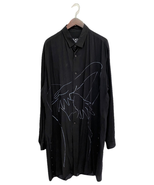 BLACK Scandal Yohji Yamamoto（ブラックスキャンダルヨウジヤマモト）BLACK Scandal Yohji Yamamoto (ブラックスキャンダルヨウジヤマモト) ヌードプリントシャツ ブラック サイズ:4の古着・服飾アイテム