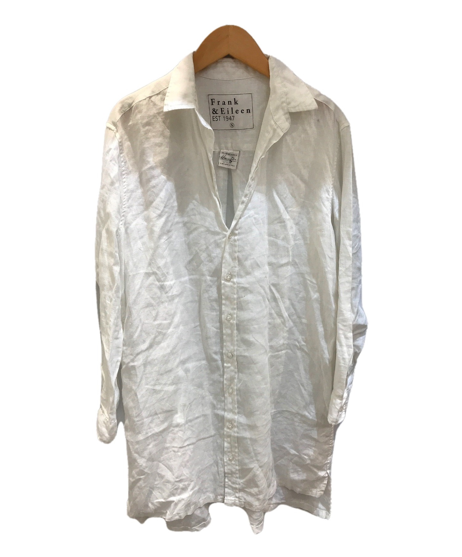 中古 古着通販 Frank Eileen フランクアンドアイリーン リネンロングシャツ ホワイト サイズ S ブランド 古着通販 トレファク公式 Trefac Fashion
