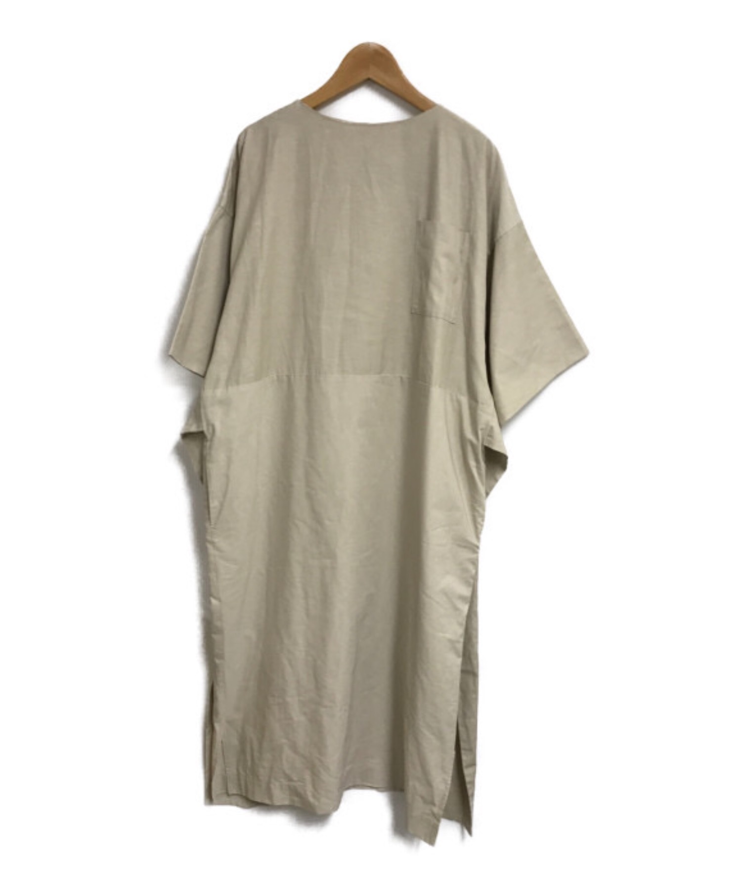 中古 古着通販 Hemming Shop ヘミングショップ フロントベルトワンピース ベージュ サイズ F ブランド 古着通販 トレファク公式 Trefac Fashion