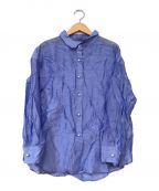 NOLLEY'S（ノーリーズ）の古着「シアースラブパール釦2wayシャツ」｜サックスブルー
