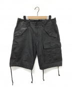 MOUNTAIN RESEARCH（マウンテンリサーチ）の古着「Leather Cargo Shorts」｜ブラック