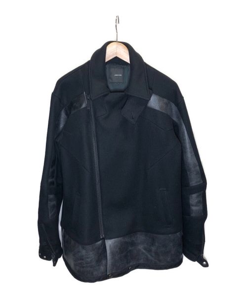 yoshio kubo（ヨシオクボ）yoshio kubo (ヨシオクボ) ウール切替ジャケット ブラック サイズ:2の古着・服飾アイテム