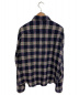 Saint Laurent Paris (サンローランパリ) カットオフ長袖チェックシャツ ベージュ×ネイビー サイズ:M：22800円