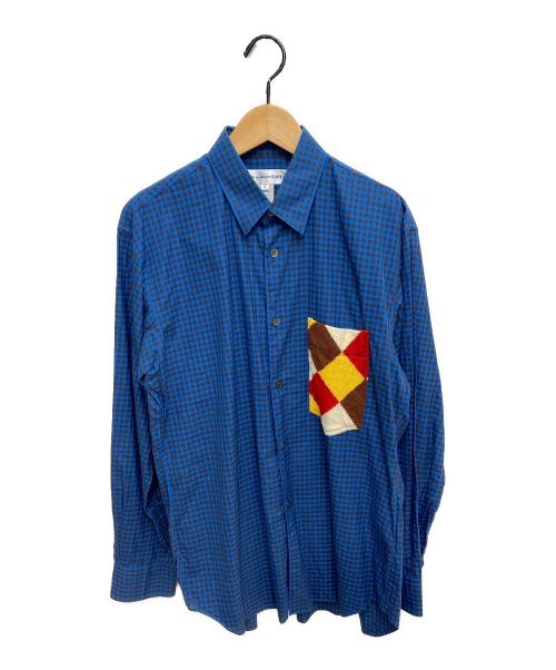 COMME des GARCONS SHIRT（コムデギャルソンシャツ）COMME des GARCONS SHIRT (コムデギャルソンシャツ) チェックシャツ ブルー×ブラウン サイズ:Sの古着・服飾アイテム