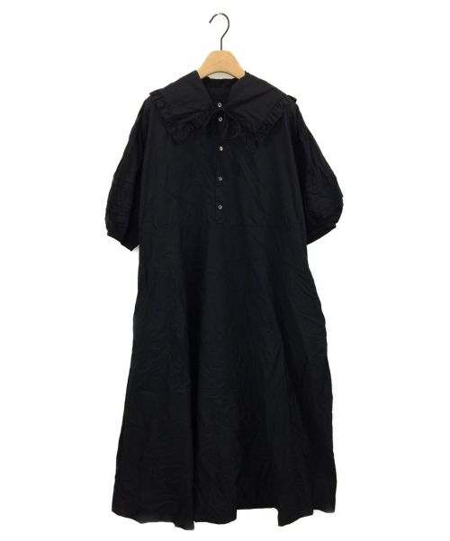 Veritecoeur（ヴェリテクール）Veritecoeur (ヴェリテクール) 衿付パフスリーブワンピース ブラック サイズ:Fの古着・服飾アイテム