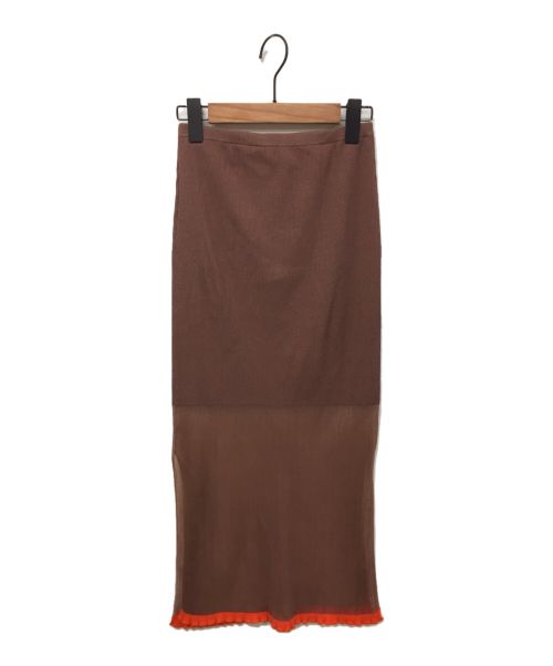 IRENE（アイレネ）IRENE (アイレネ) ニットスカート ブラウン サイズ:36の古着・服飾アイテム