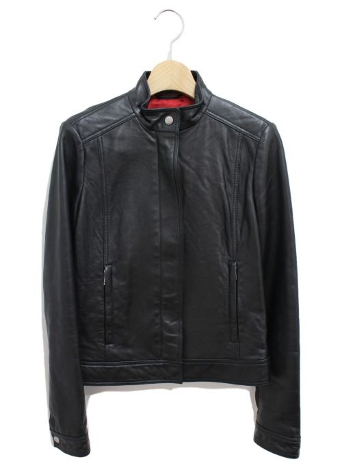 GUCCI（グッチ）GUCCI (グッチ) レザーシングルライダースジャケット ブラック サイズ:38の古着・服飾アイテム