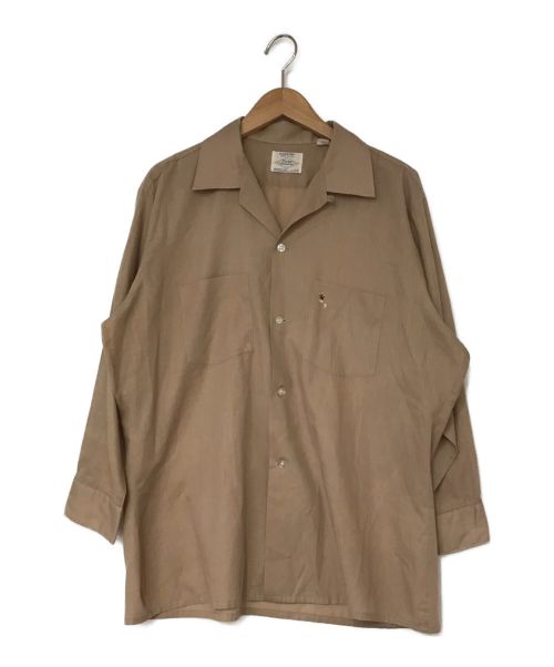 ARROW（アロー）ARROW (アロー) 60‘s オープンカラーシャツ ベージュ サイズ:31の古着・服飾アイテム