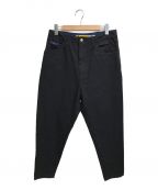 gourmet jeans（グルメジーンズ）の古着「テーパードデニムパンツ」｜ブラック