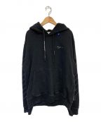OFFWHITEオフホワイト）の古着「DIAG UNFINISHED SLIM HOODED」｜ブラック