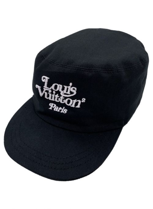 LOUIS VUITTON（ルイ ヴィトン）LOUIS VUITTON (ルイ ヴィトン) ロゴ刺繍キャップ ブラック サイズ:-の古着・服飾アイテム