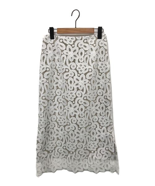 IENA（イエナ）IENA (イエナ) Brocheケミカルレーススカート ホワイト サイズ:36の古着・服飾アイテム