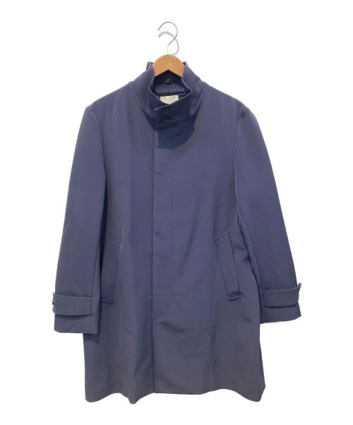 EDIFICE（エディフィス）EDIFICE (エディフィス) トリアセテートスタンドカラートレンチコート  ブルー サイズ:Lの古着・服飾アイテム