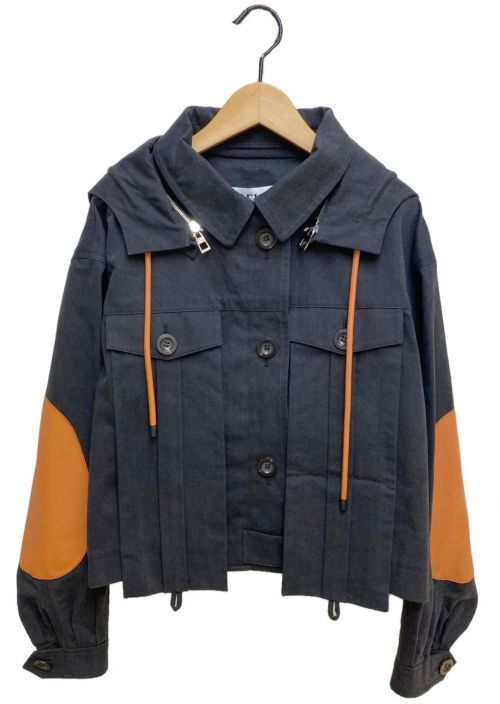LOEWE（ロエベ）LOEWE (ロエベ) エルボーパッチジャケット ブラック サイズ:32の古着・服飾アイテム