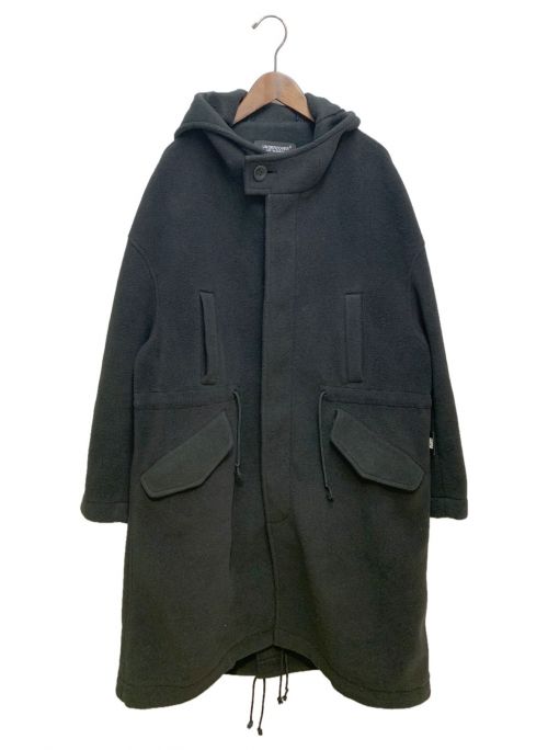 UNDERCOVER（アンダーカバー）UNDERCOVER (アンダーカバー) フリースパッチプリントモッズコート ブラック サイズ:1の古着・服飾アイテム