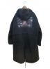 UNDERCOVER (アンダーカバー) フリースパッチプリントモッズコート ブラック サイズ:1：35800円