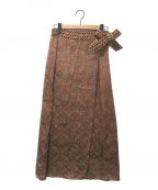 la peau de gemラポドゥジェム）の古着「vintageスカート」｜ブラウン