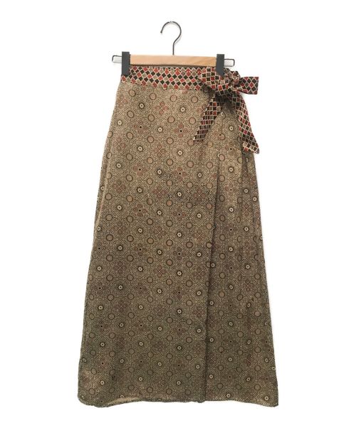 la peau de gem（ラポドゥジェム）la peau de gem (ラポドゥジェム) vintageスカート ベージュ サイズ:Fの古着・服飾アイテム