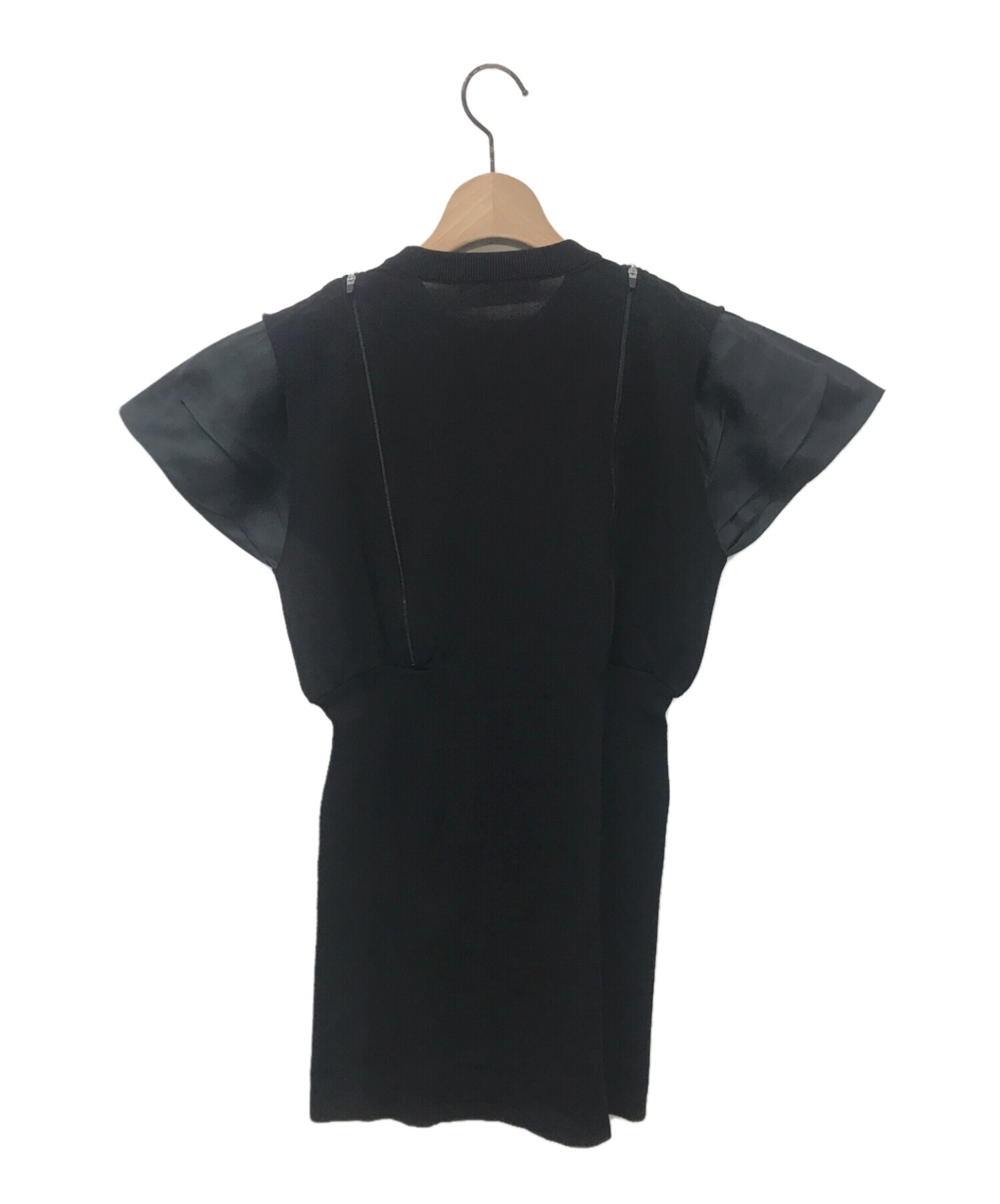 TOGA PULLA (トーガ プルラ) Shoulder zip knit /ショルダージップニット ブラック サイズ:36 未使用品