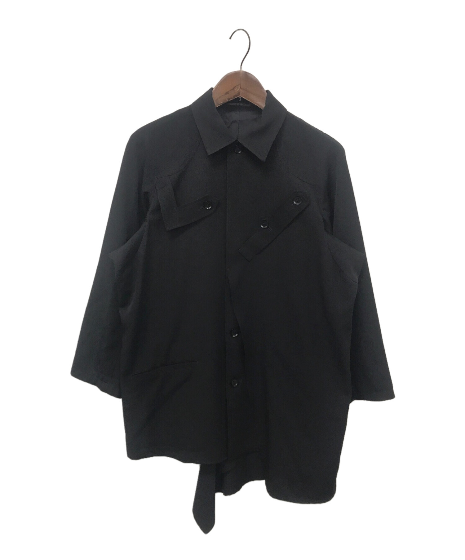 yohji yamamoto+noir (ヨウジヤマモトプリュスノアール) ウールギャバジャケット ブラック サイズ:1