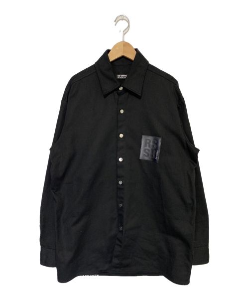RAF SIMONS（ラフシモンズ）RAF SIMONS (ラフシモンズ) Slim fit denim shirt ブラック サイズ:Sの古着・服飾アイテム