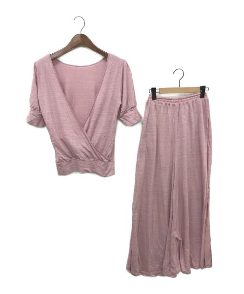 mylanka（ミランカ）mylanka (ミランカ) リネンジャージーセットアップ ピンク サイズ:Fの古着・服飾アイテム