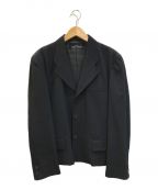 tricot COMME des GARCONS（）の古着「[OLD]ボックスシルエットギャバウールテーラードジャケット」｜ブラック